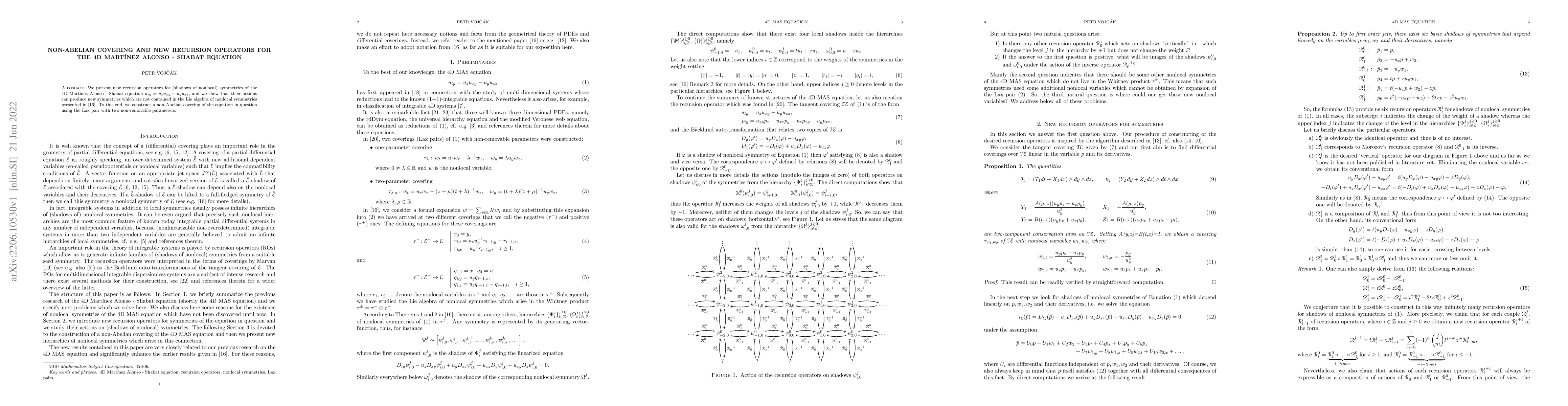 Thumbnail for Non-Abelian covering and new recursion operators for the 4D Mart\'inez
  Alonso-Shabat equation