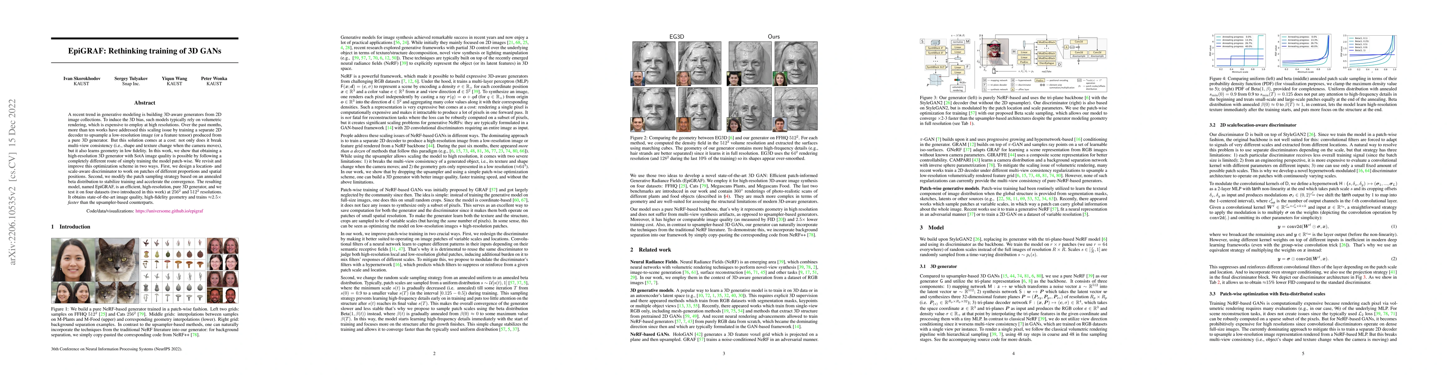 Thumbnail for EpiGRAF: Rethinking training of 3D GANs