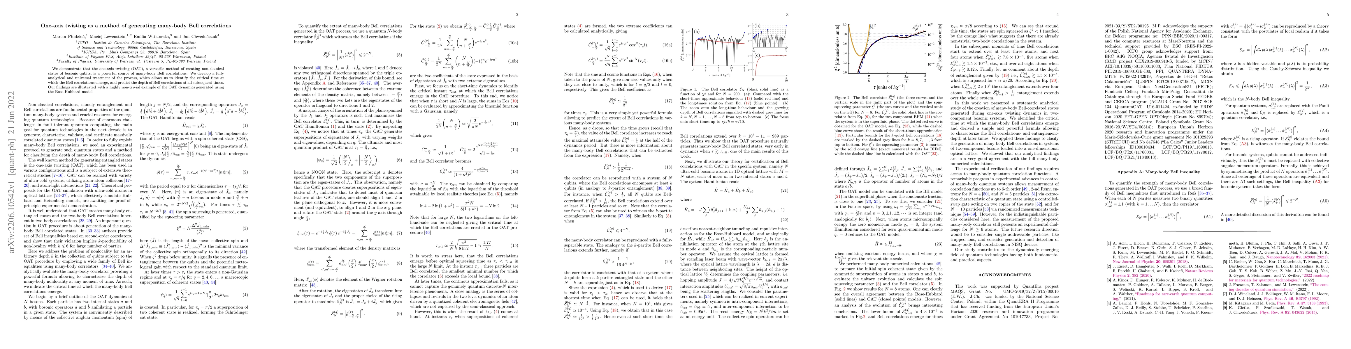 Thumbnail for One-axis twisting as a method of generating many-body Bell correlations
