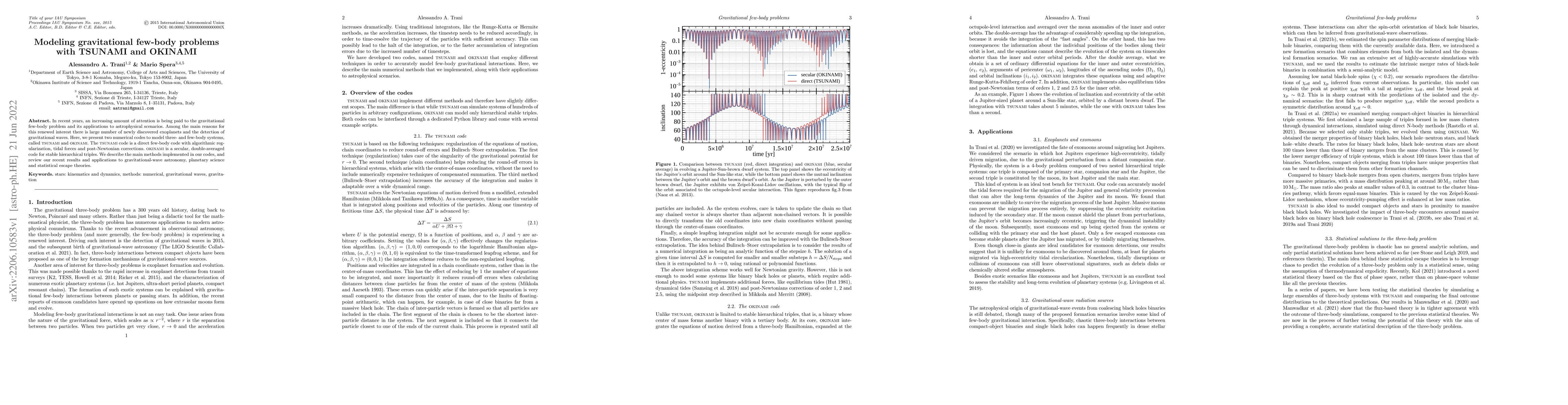 Thumbnail for Modeling gravitational few-body problems with TSUNAMI and OKINAMI