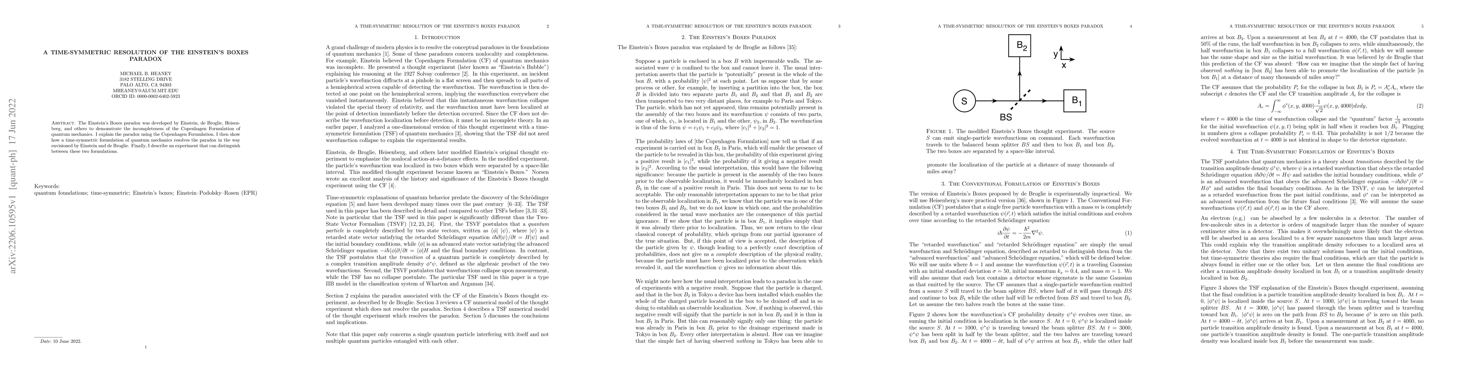 Thumbnail for A Time-Symmetric Resolution of the Einstein's Boxes Paradox