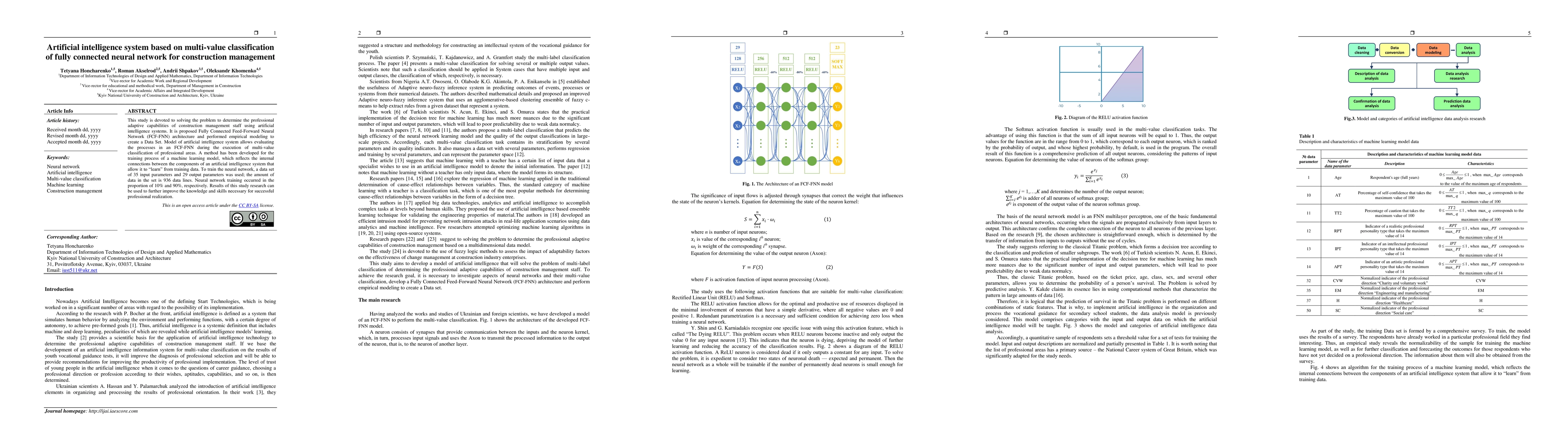 Thumbnail for Artificial intelligence system based on multi-value classification of
  fully connected neural network for construction management