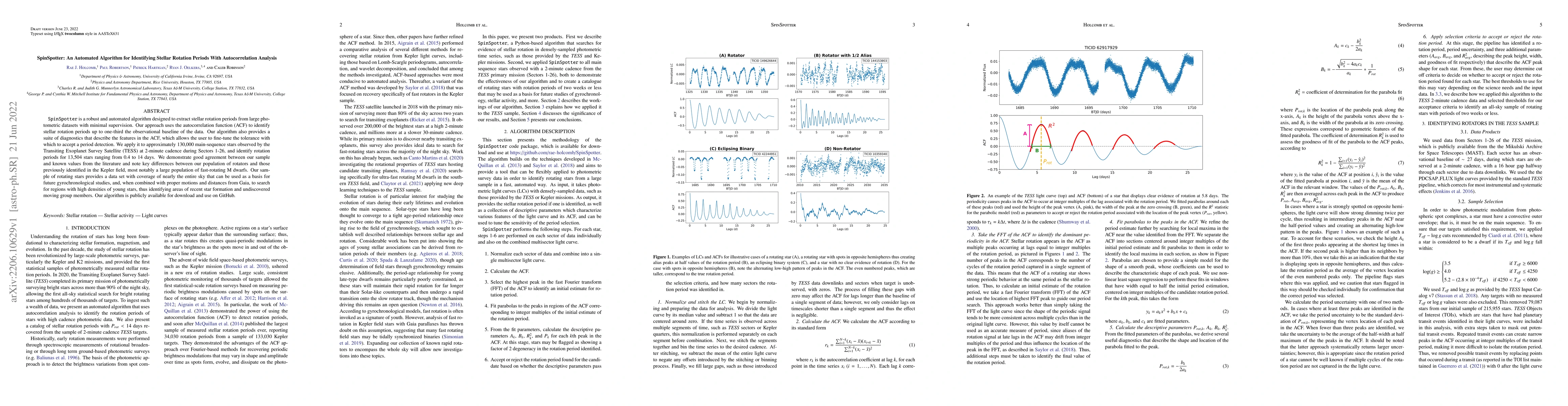 Thumbnail for SpinSpotter: An Automated Algorithm for Identifying Stellar Rotation
  Periods With Autocorrelation Analysis