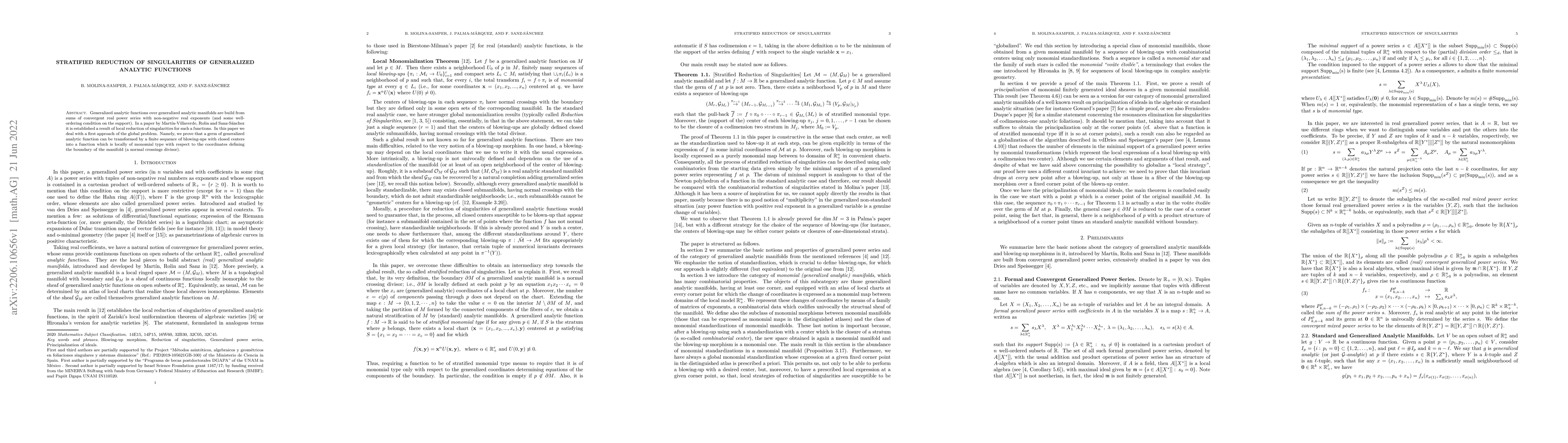 Thumbnail for Stratified Reduction of Singularities of Generalized Analytic Functions