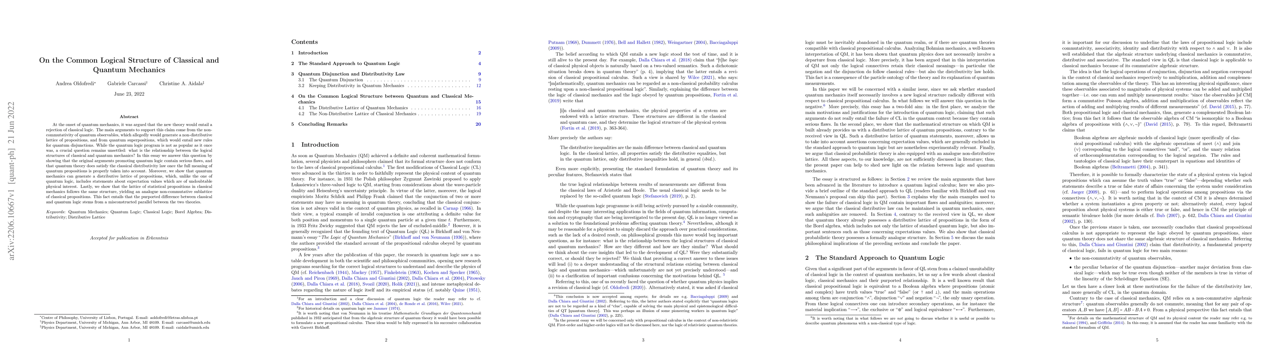 Thumbnail for On the Common Logical Structure of Classical and Quantum Mechanics
