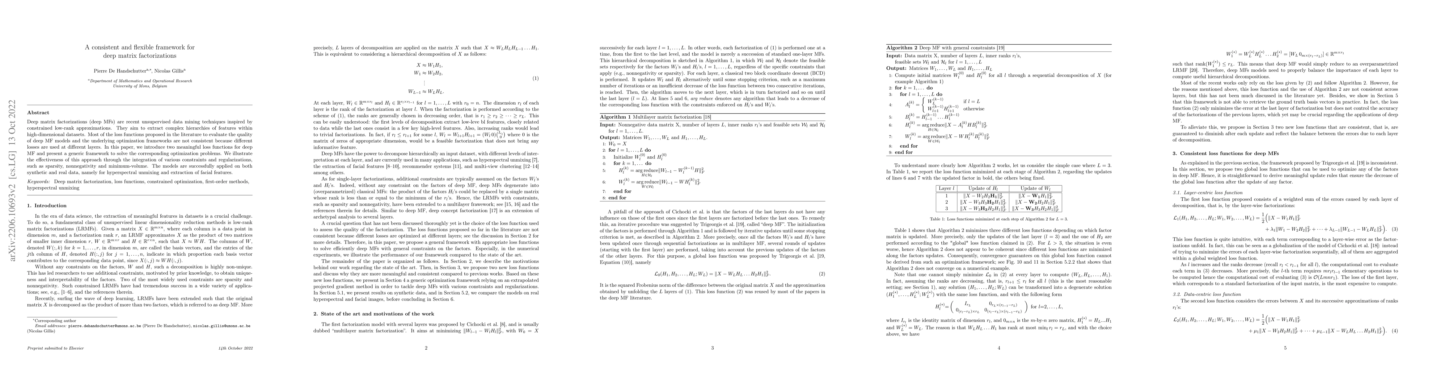 Thumbnail for A consistent and flexible framework for deep matrix factorizations