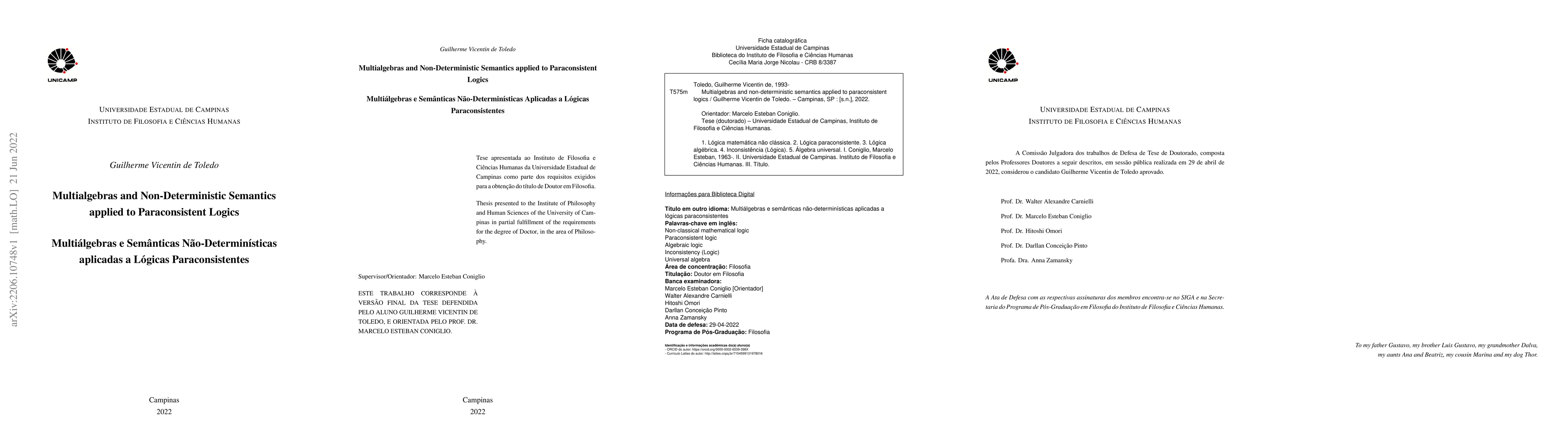 Thumbnail for Multialgebras and Non-Deterministic Semantics applied to Paraconsistent
  Logics