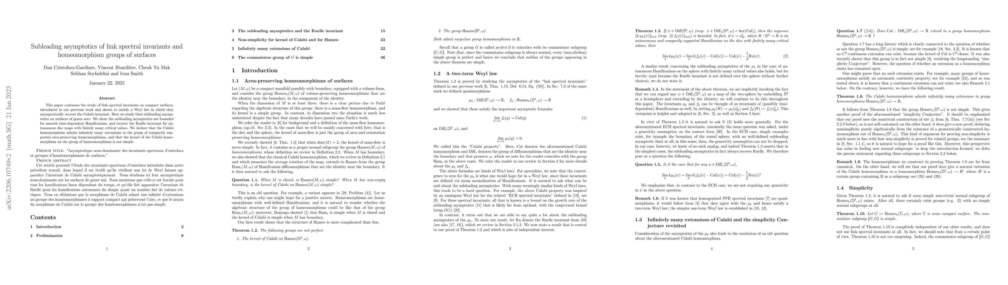 Thumbnail for Subleading asymptotics of link spectral invariants and homeomorphism
  groups of surfaces