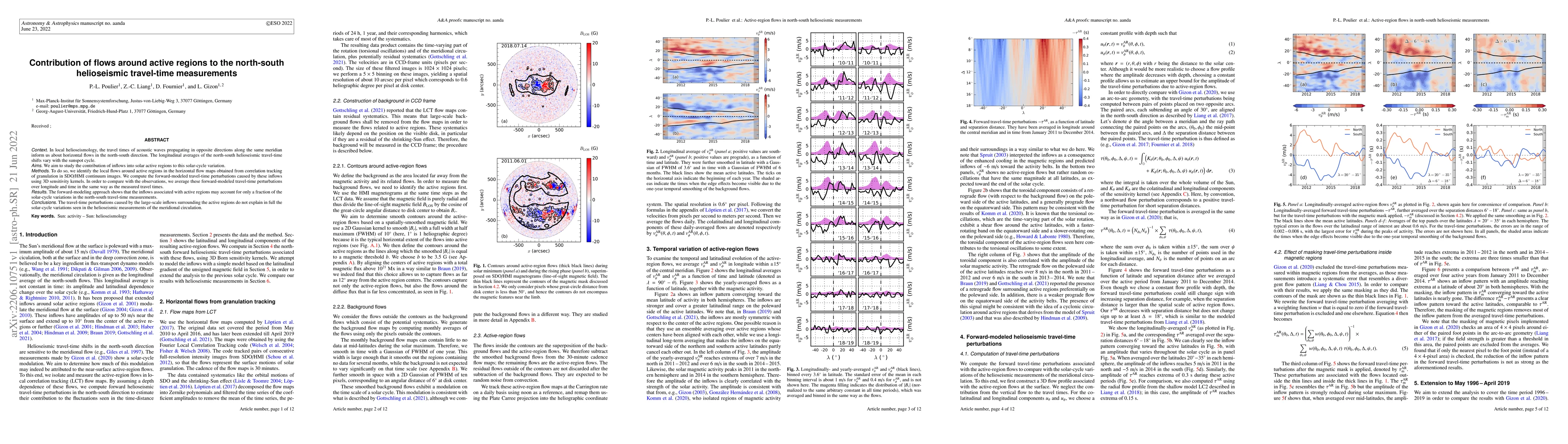 Thumbnail for Contribution of flows around active regions to the north-south
  helioseismic travel-time measurements
