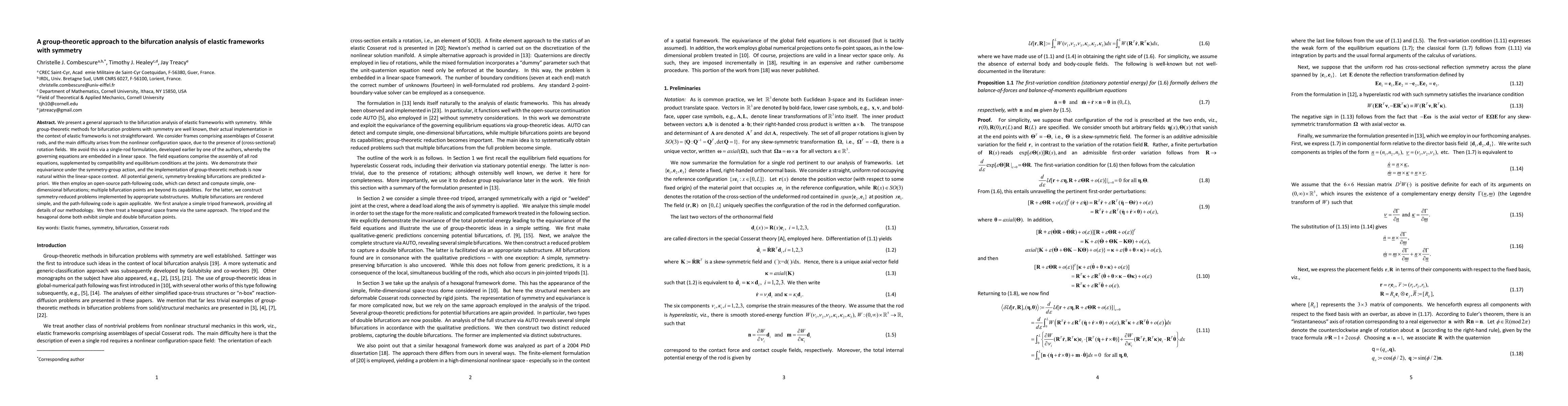 Thumbnail for A group-theoretic approach to the bifurcation analysis of elastic
  frameworks with symmetry