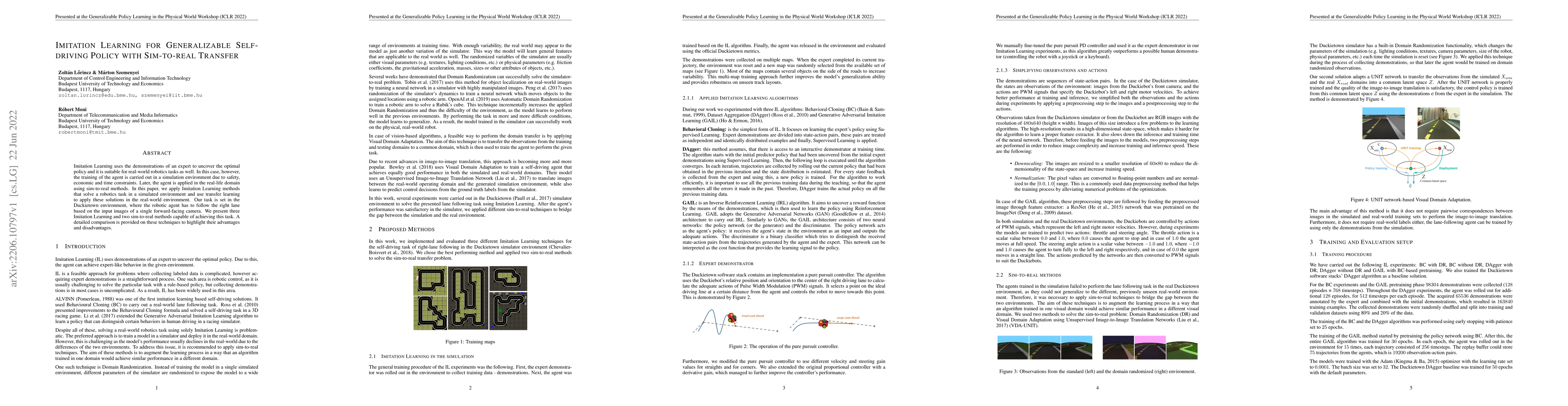 Thumbnail for Imitation Learning for Generalizable Self-driving Policy with
  Sim-to-real Transfer