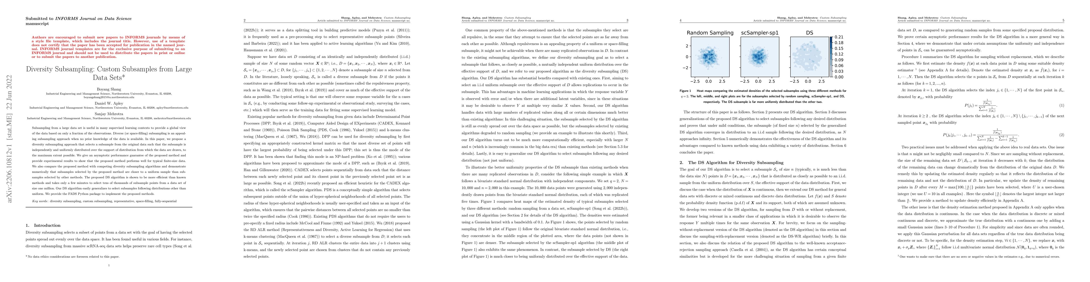 Thumbnail for Diversity Subsampling: Custom Subsamples from Large Data Sets