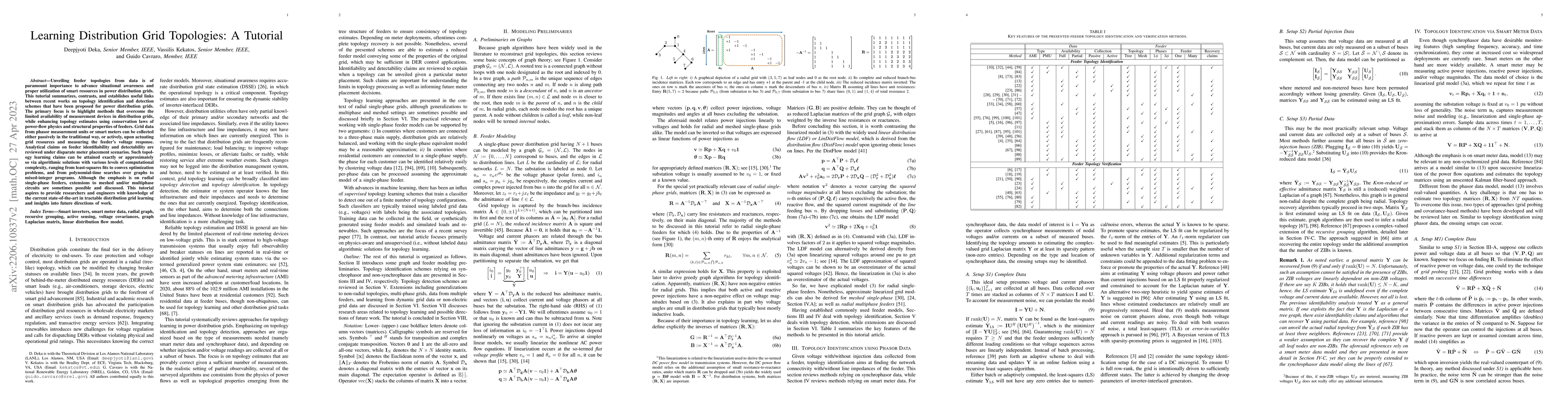 Thumbnail for Learning Distribution Grid Topologies: A Tutorial