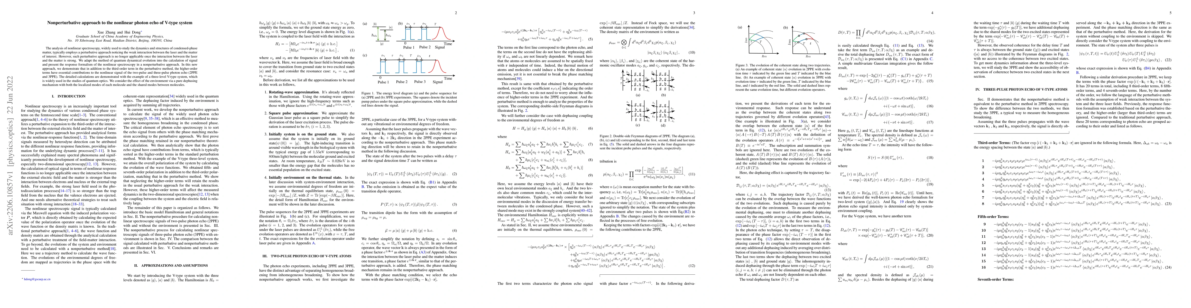 Thumbnail for Nonperturbative approach to the nonlinear photon echo of V-type system