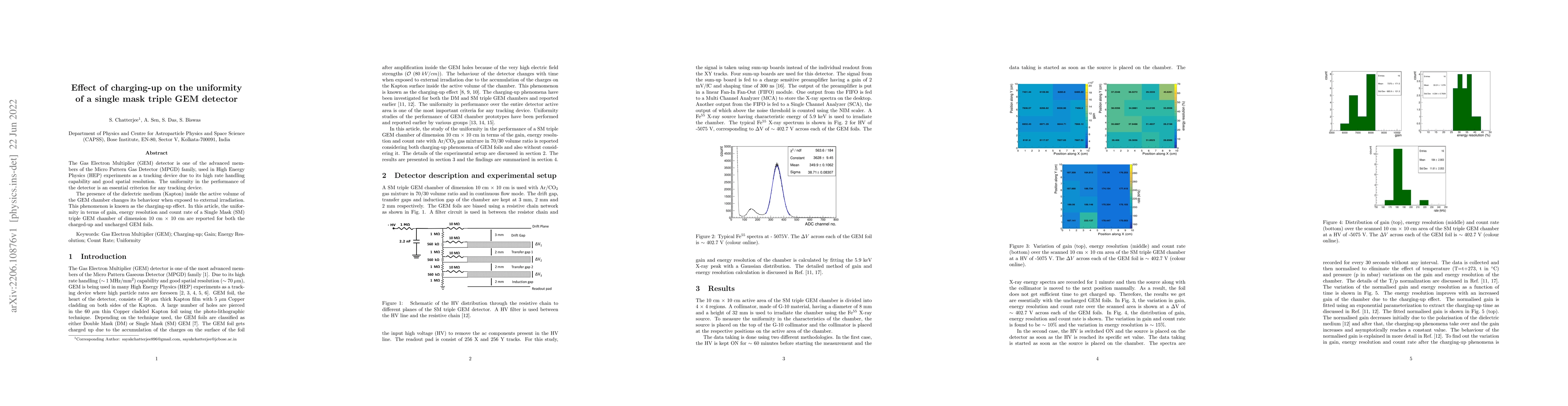 Thumbnail for Effect of charging-up on the uniformity of a single mask triple GEM
  detector