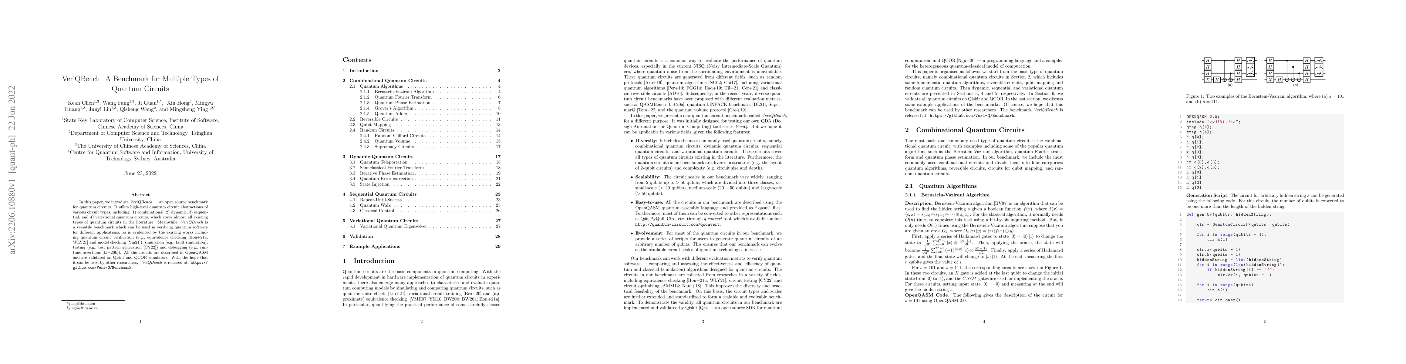 Thumbnail for VeriQBench: A Benchmark for Multiple Types of Quantum Circuits