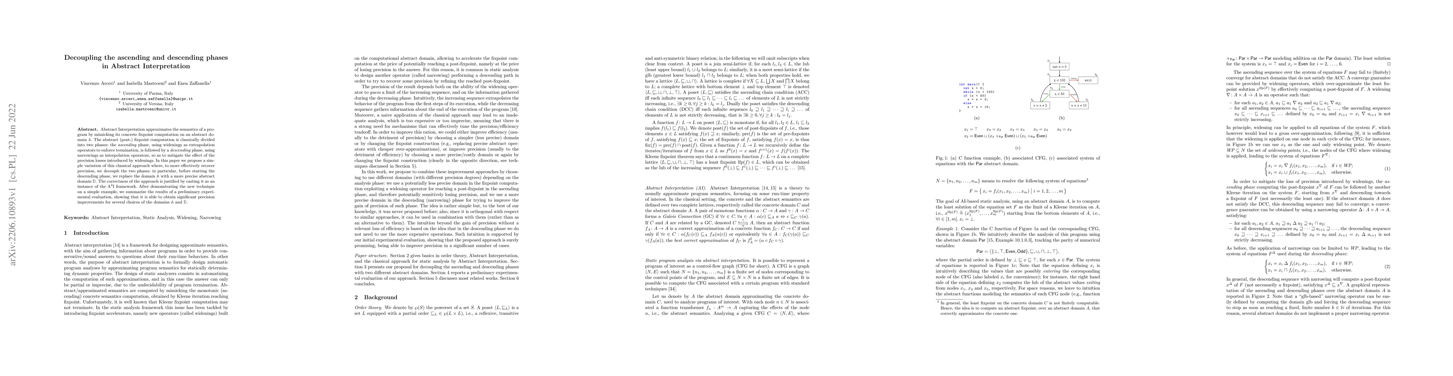 Thumbnail for Decoupling the ascending and descending phases in Abstract
  Interpretation