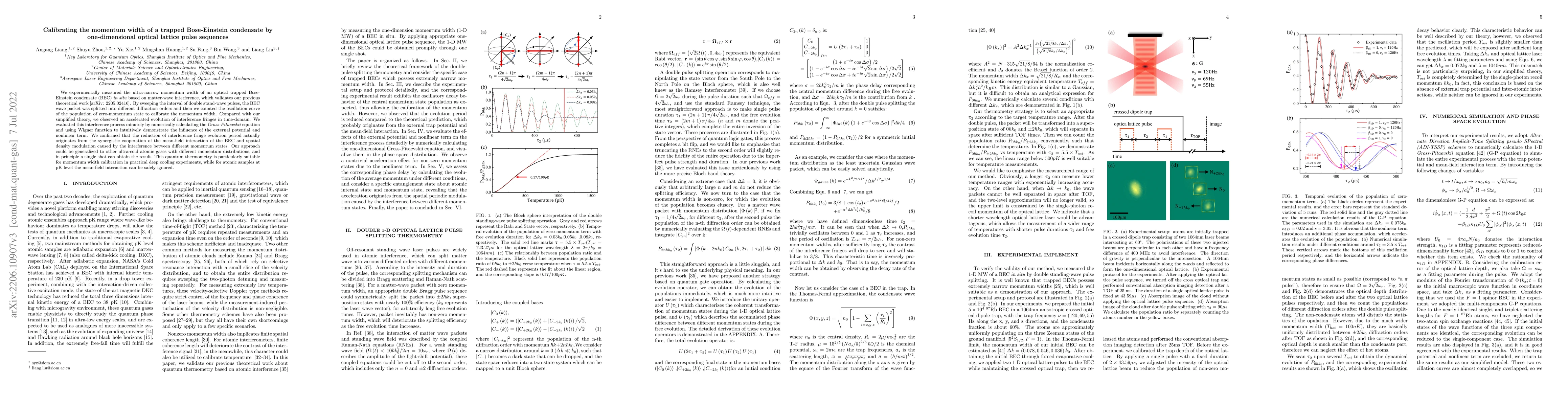 Thumbnail for Calibrating the momentum width of a trapped Bose-Einstein condensate by
  one-dimensional optical lattice pulse sequences