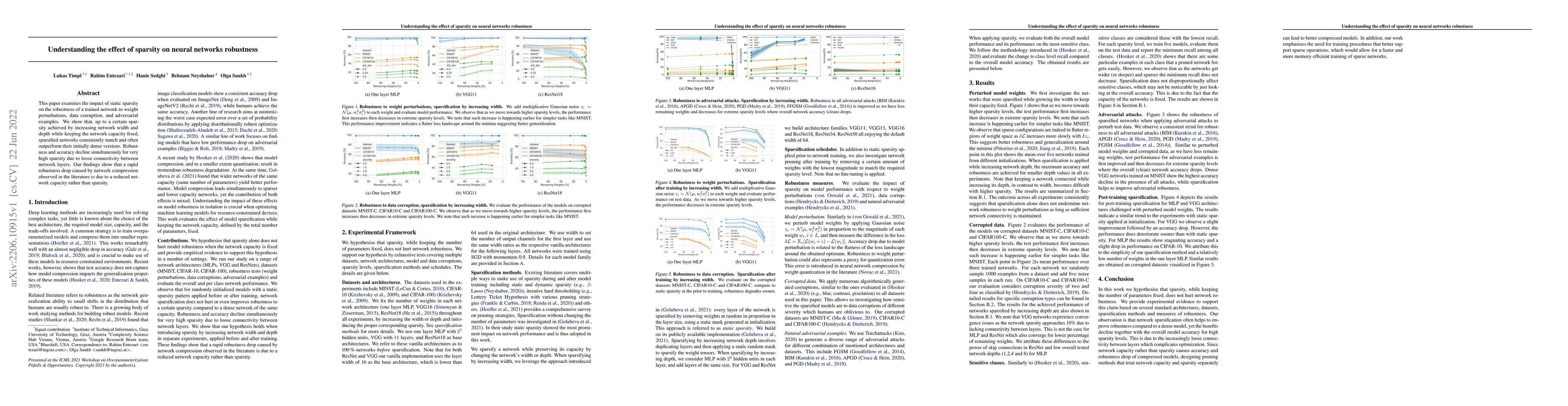 Thumbnail for Understanding the effect of sparsity on neural networks robustness