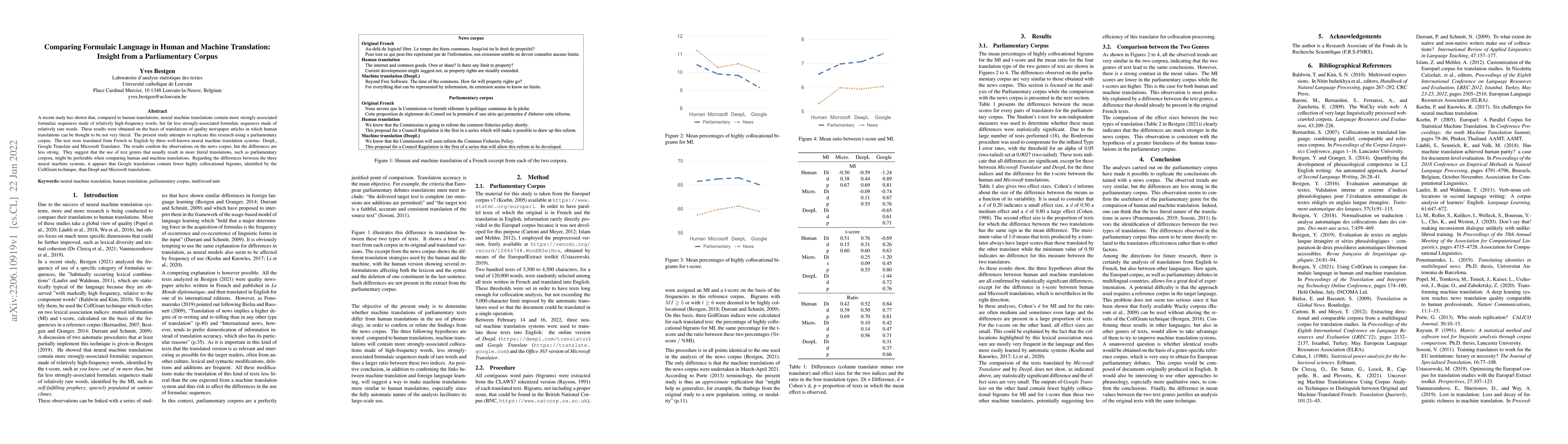 Thumbnail for Comparing Formulaic Language in Human and Machine Translation: Insight
  from a Parliamentary Corpus