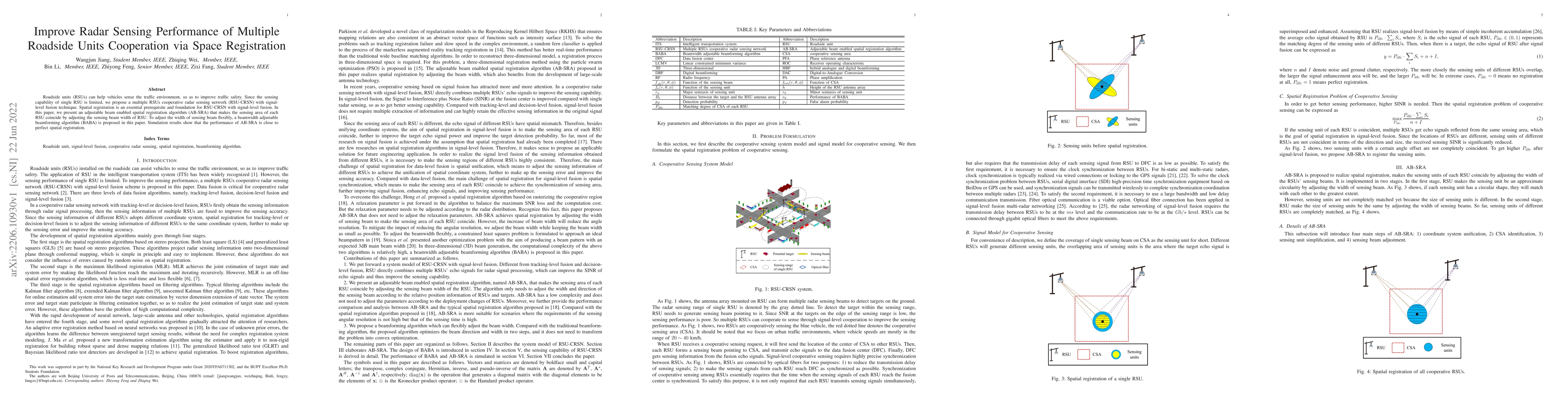 Thumbnail for Improve Radar Sensing Performance of Multiple Roadside Units Cooperation
  via Space Registration