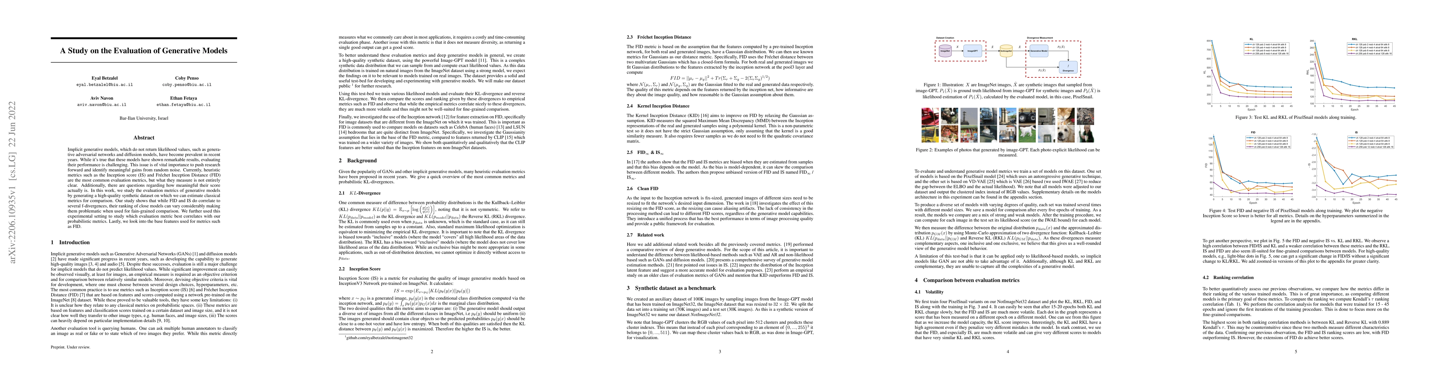 Thumbnail for A Study on the Evaluation of Generative Models