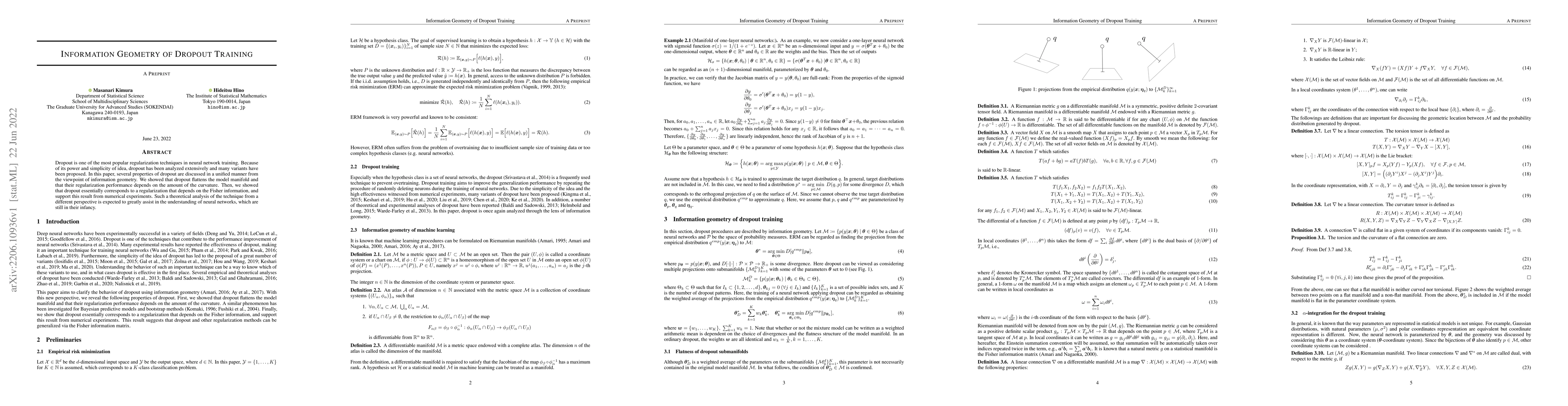 Thumbnail for Information Geometry of Dropout Training