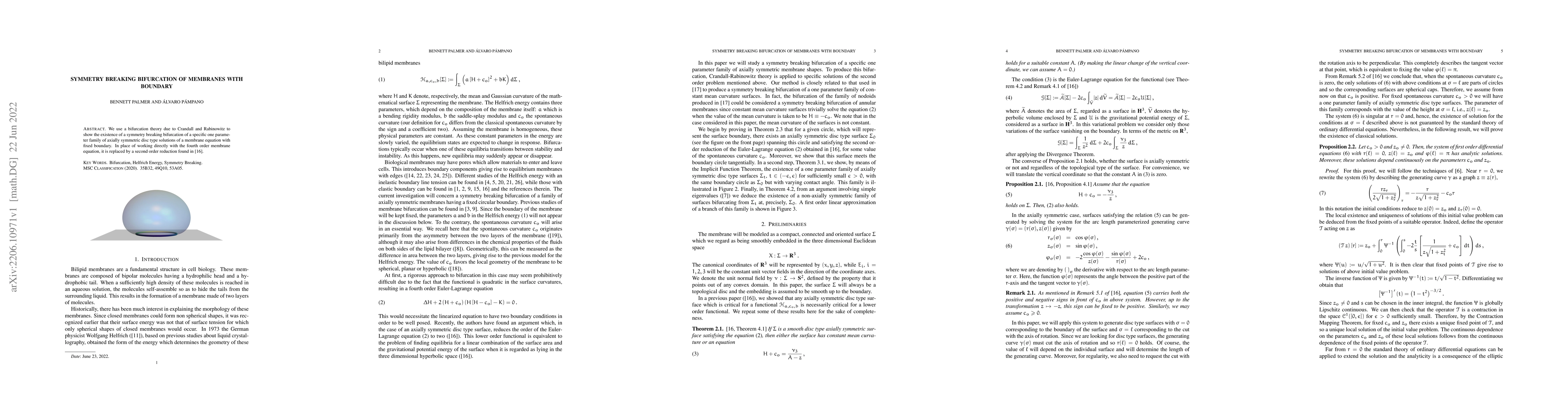 Thumbnail for Symmetry Breaking Bifurcation of Membranes with Boundary