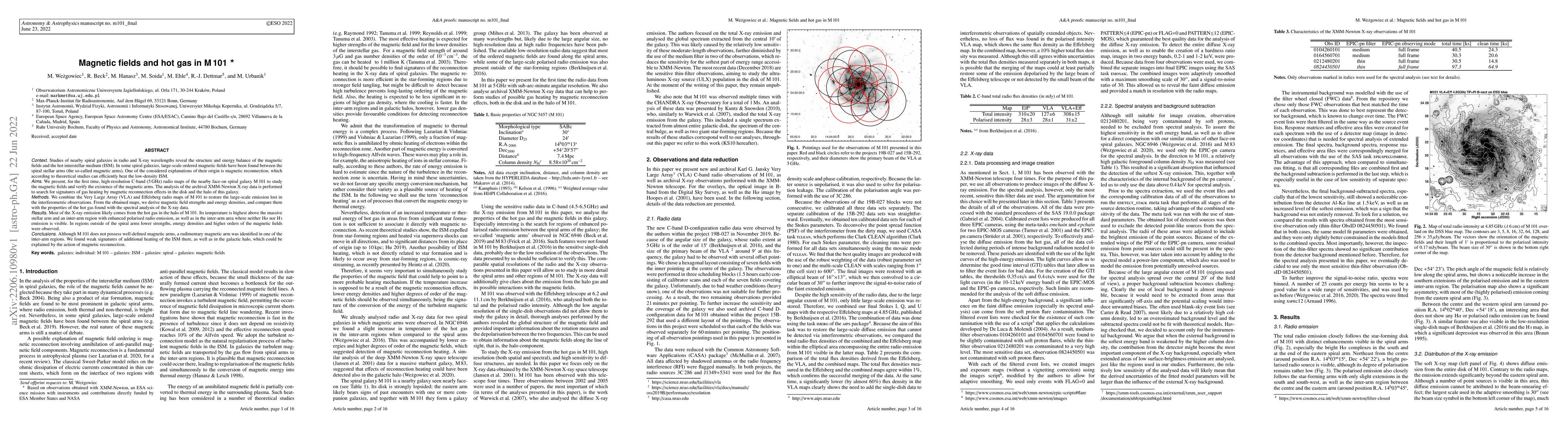 Thumbnail for Magnetic fields and hot gas in M101