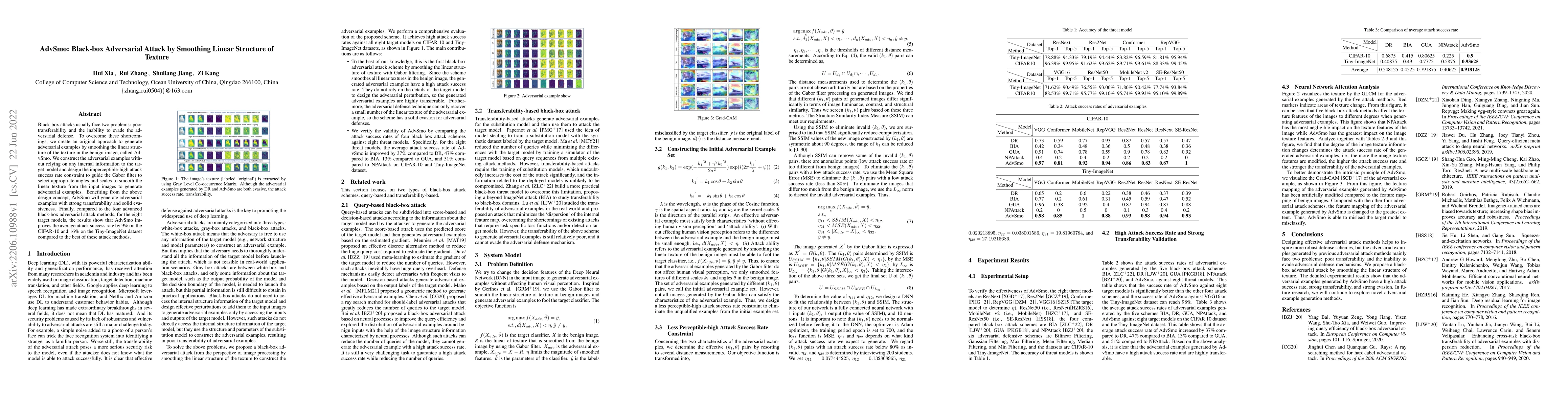 Thumbnail for AdvSmo: Black-box Adversarial Attack by Smoothing Linear Structure of
  Texture