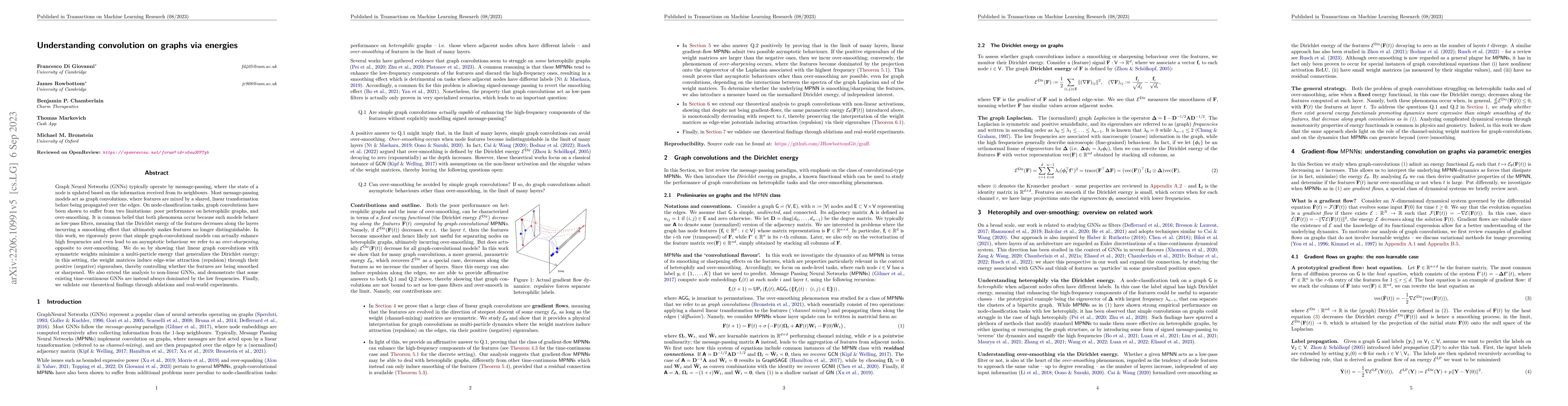 Thumbnail for Understanding convolution on graphs via energies