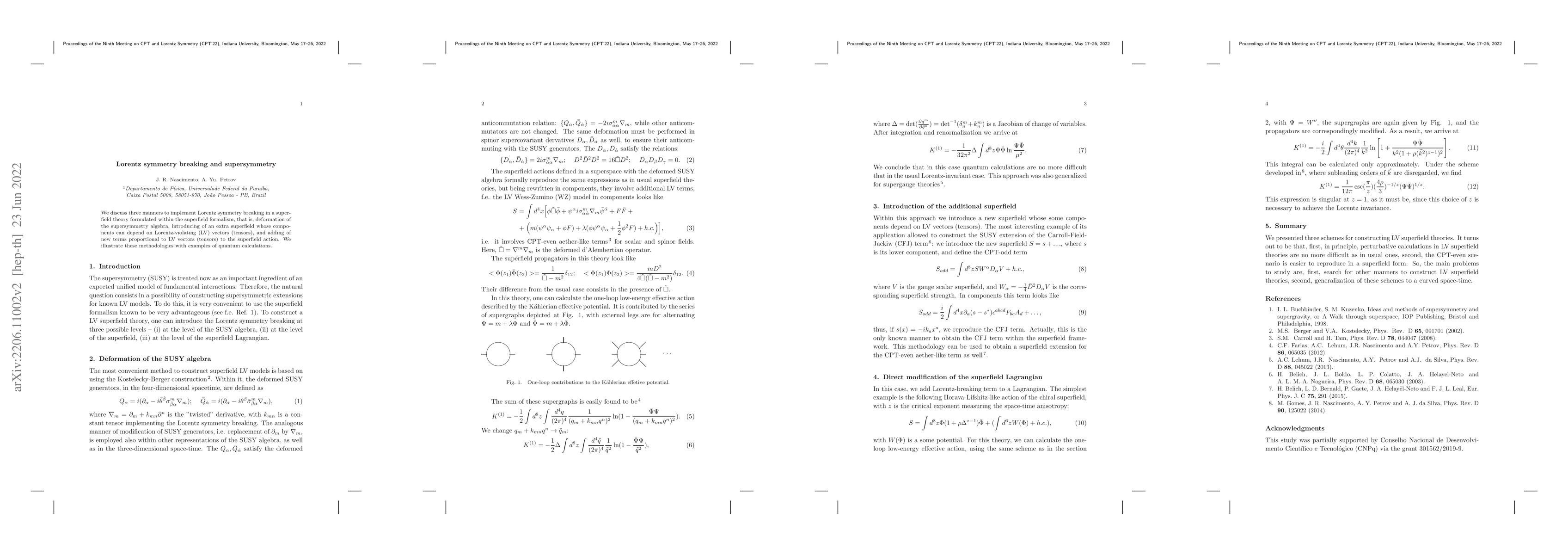 Thumbnail for Lorentz symmetry breaking and supersymmetry