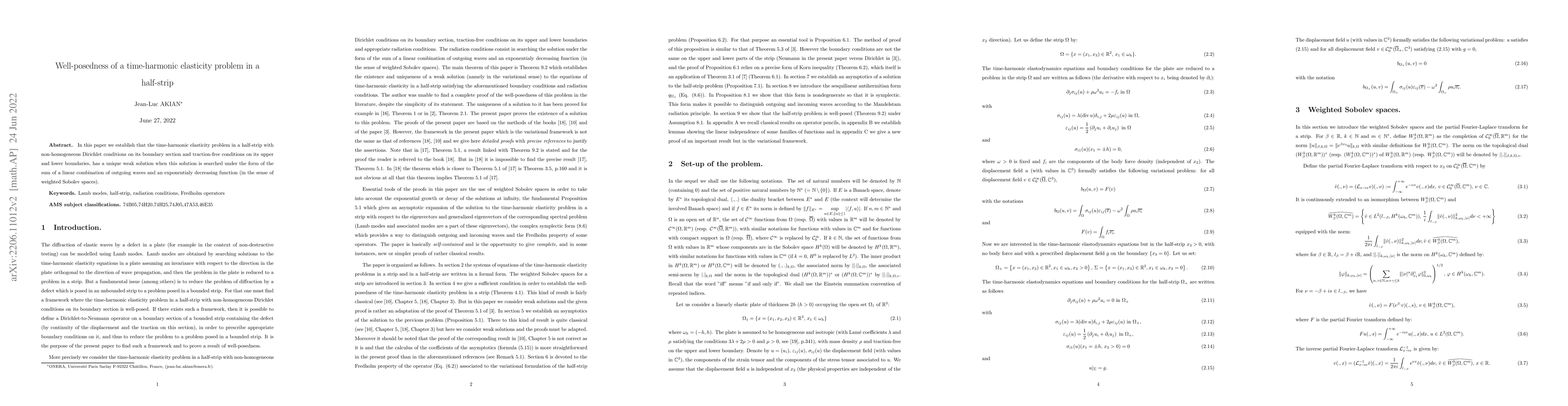 Thumbnail for Well-posedness of a time-harmonic elasticity problem in a half-strip
