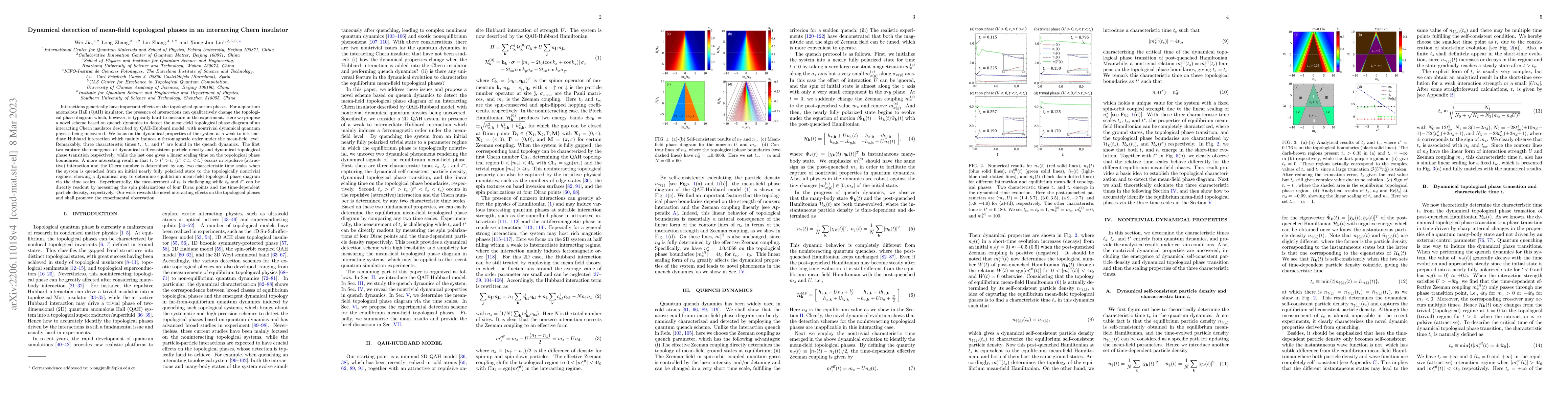 Thumbnail for Dynamical detection of mean-field topological phases in an interacting
  Chern insulator