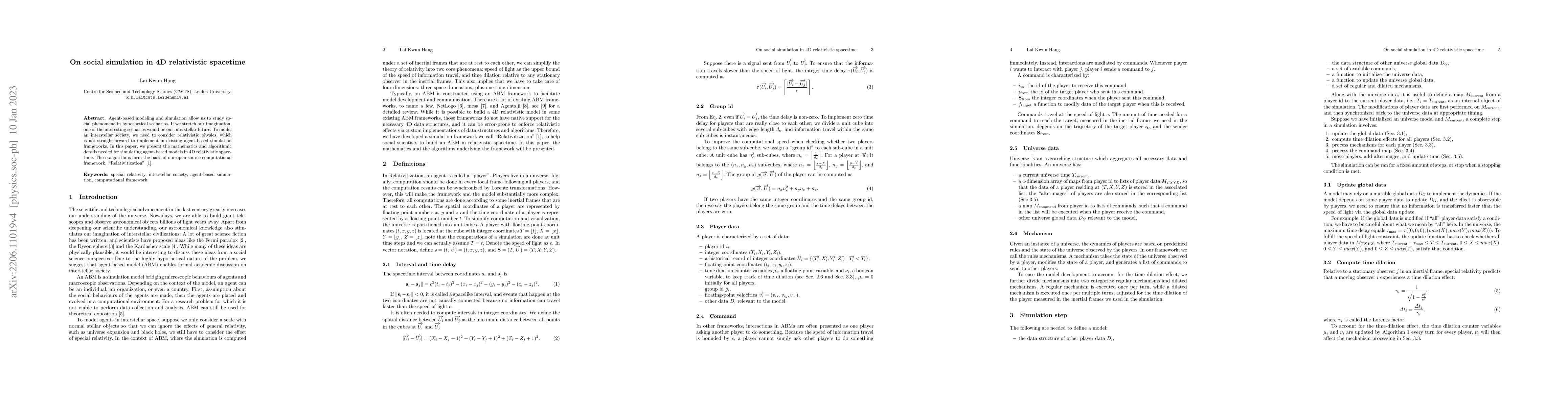Thumbnail for On social simulation in 4D relativistic spacetime