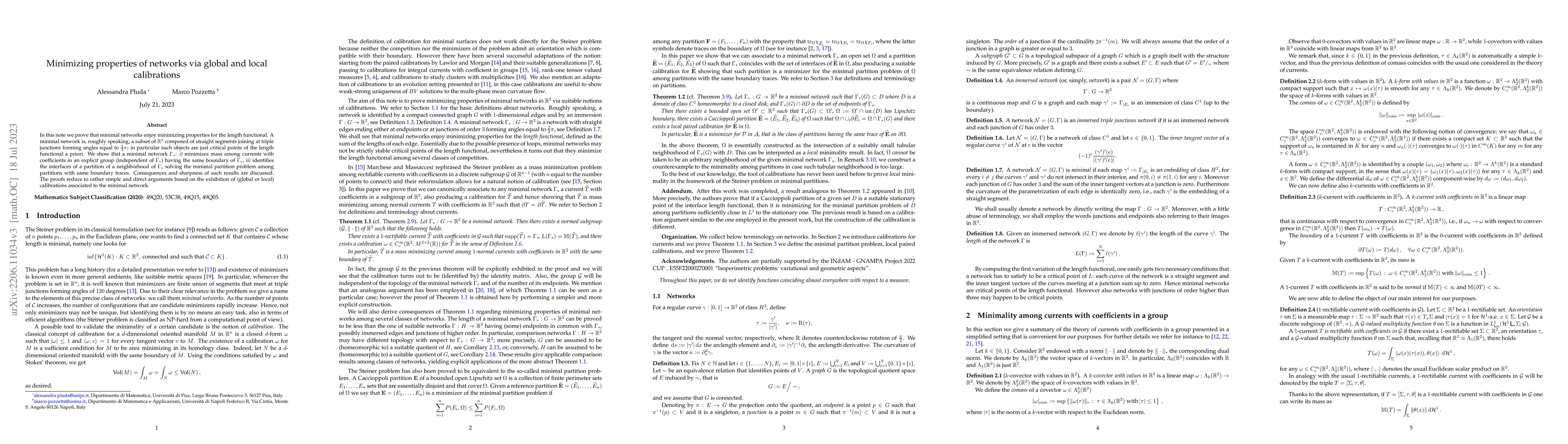 Thumbnail for Minimizing properties of networks via global and local calibrations