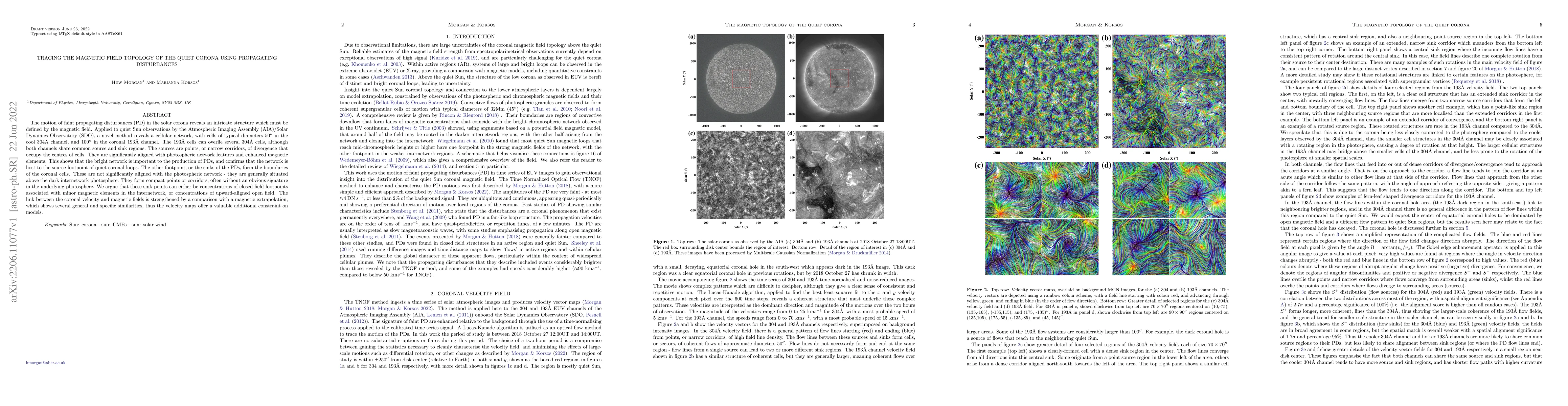 Thumbnail for Tracing the magnetic field topology of the quiet corona using
  propagating disturbances