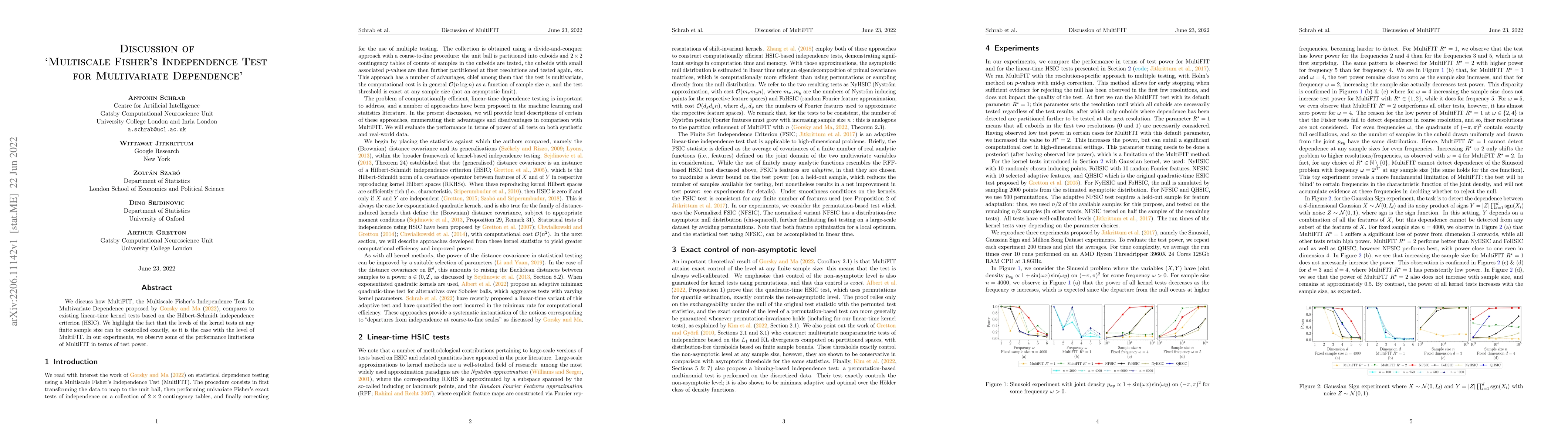 Thumbnail for Discussion of `Multiscale Fisher's Independence Test for Multivariate
  Dependence'