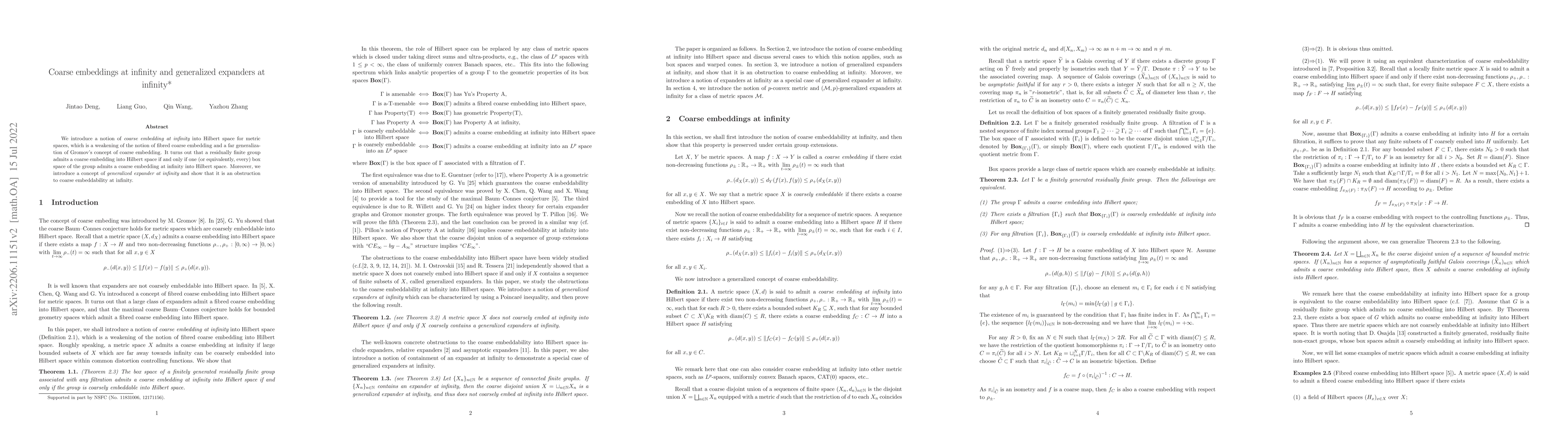 Thumbnail for Coarse embeddings at infinity and generalized expanders at infinity
