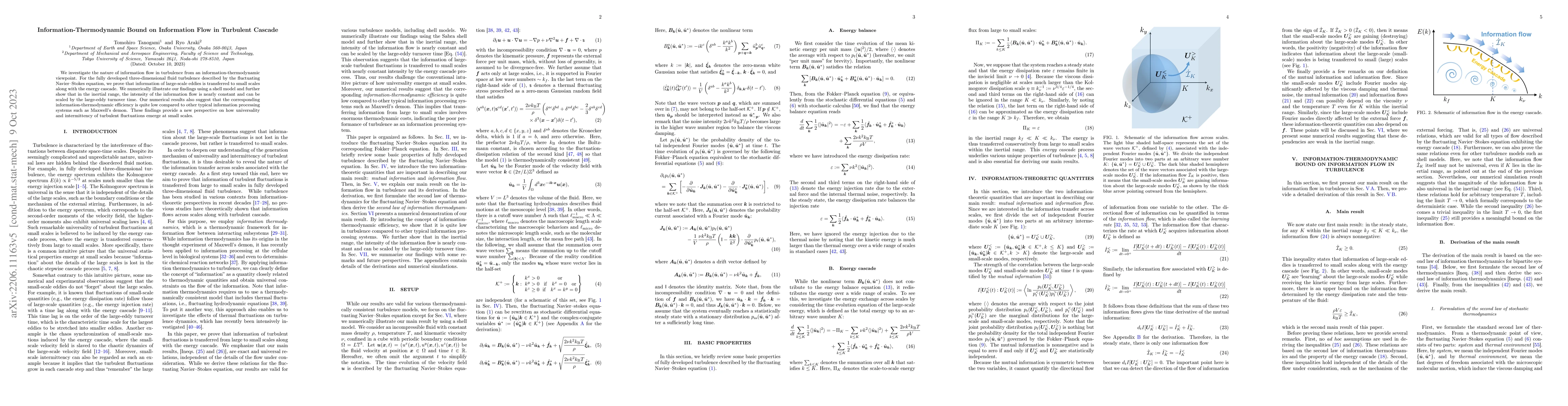 Thumbnail for Information-Thermodynamic Bound on Information Flow in Turbulent Cascade