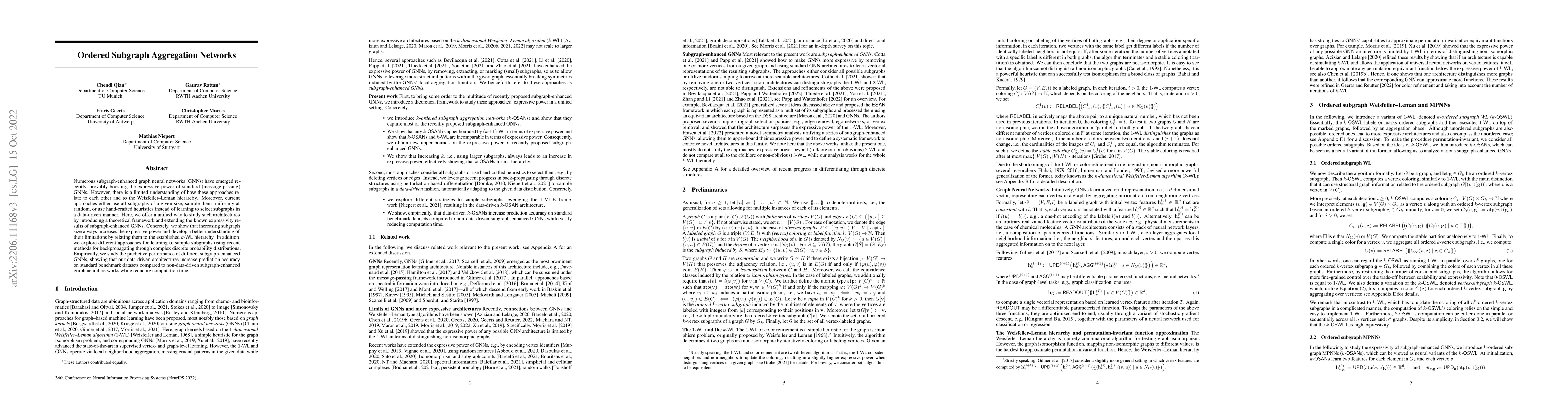 Thumbnail for Ordered Subgraph Aggregation Networks