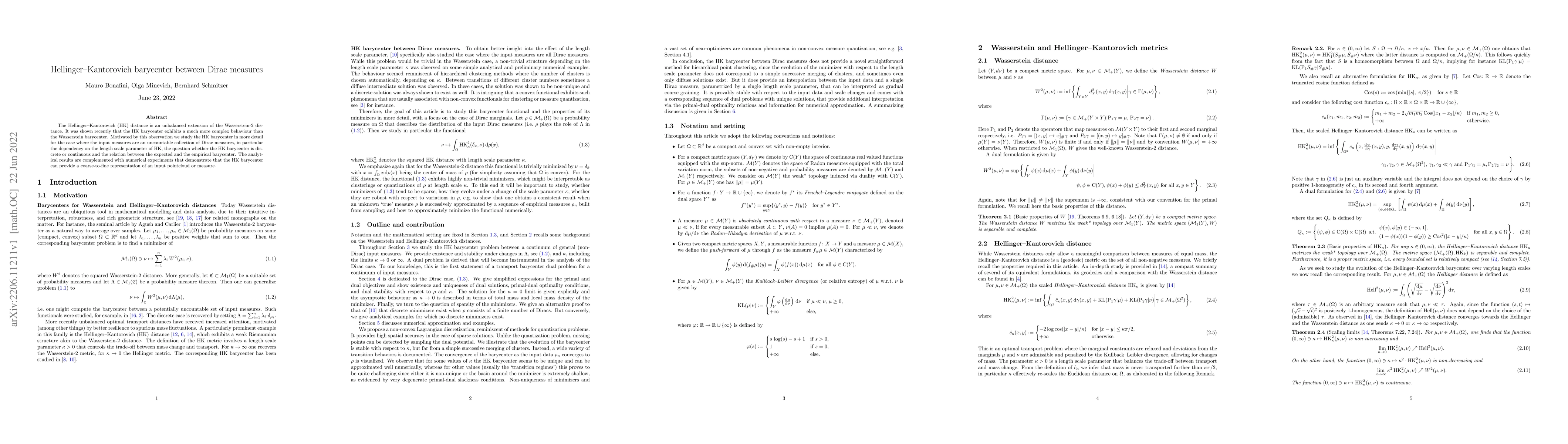 Thumbnail for Hellinger-Kantorovich barycenter between Dirac measures