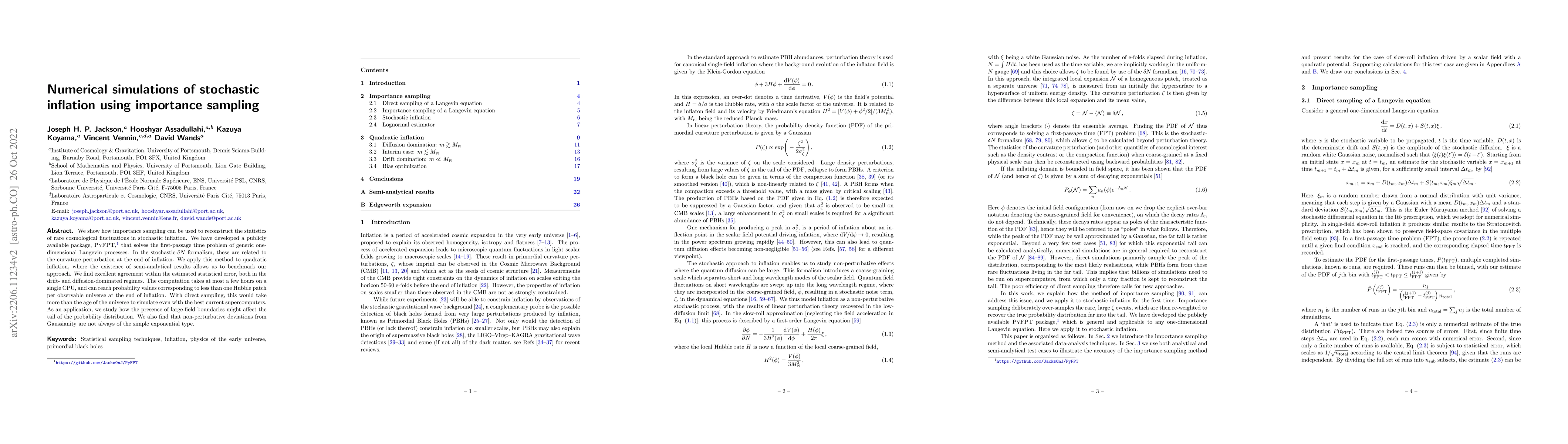 Thumbnail for Numerical simulations of stochastic inflation using importance sampling