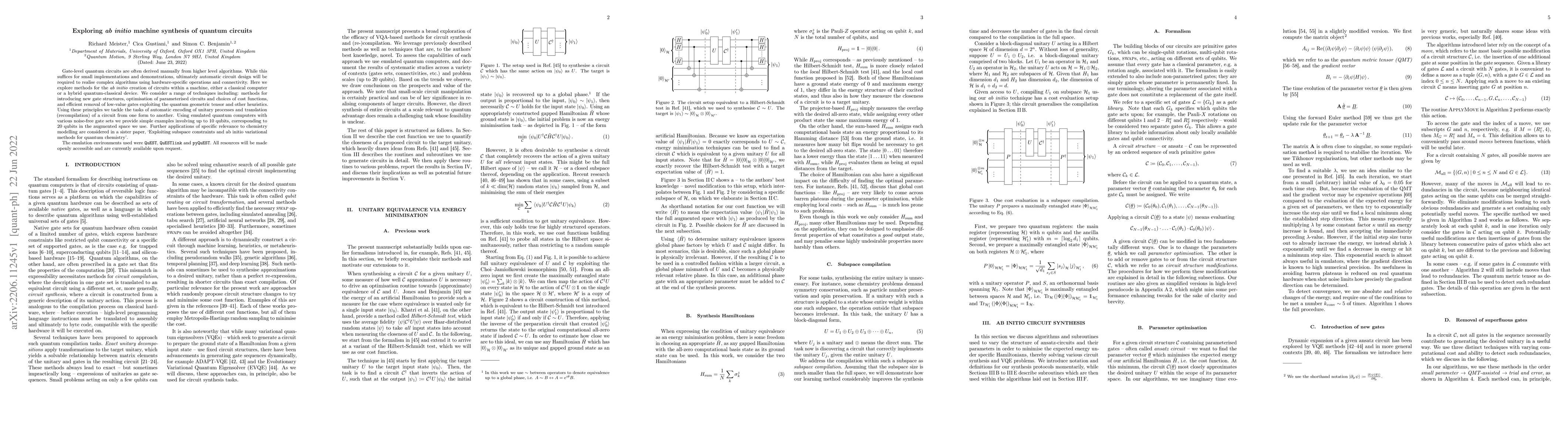 Thumbnail for Exploring ab initio machine synthesis of quantum circuits