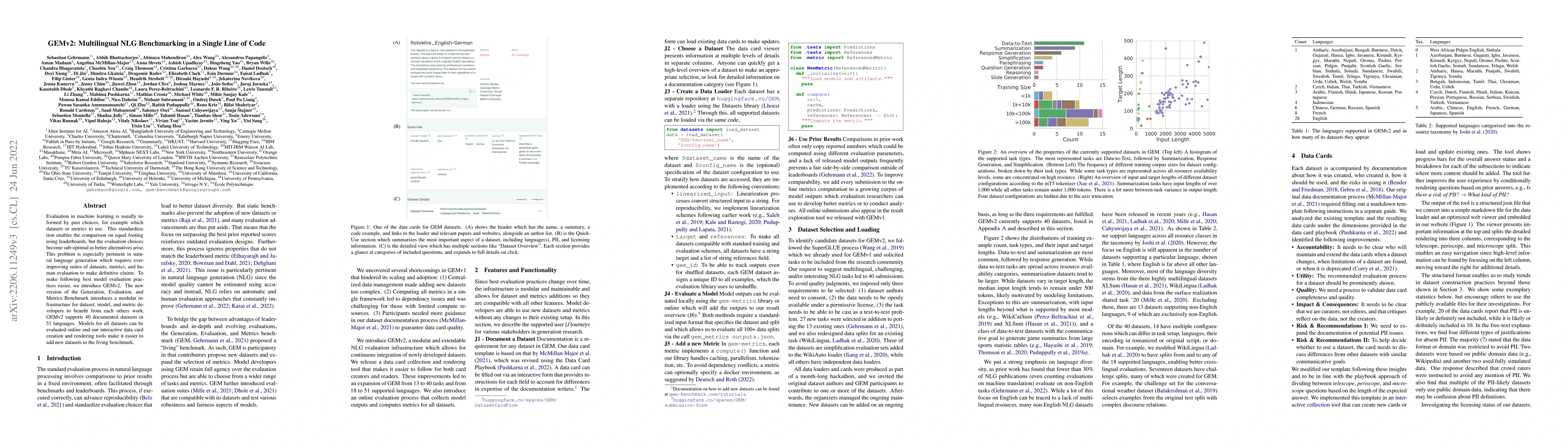 Thumbnail for GEMv2: Multilingual NLG Benchmarking in a Single Line of Code