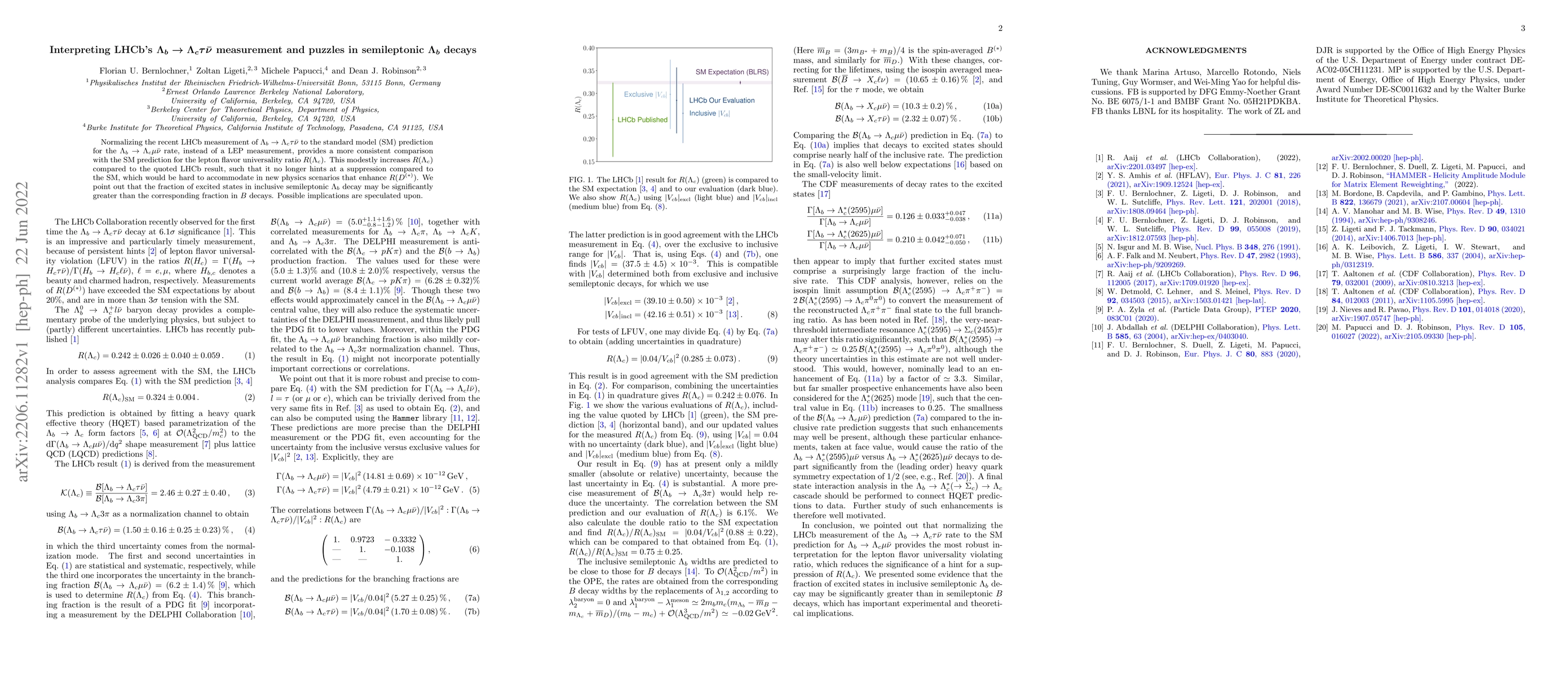 Thumbnail for Interpreting LHCb's $\Lambda_b\to \Lambda_c\tau\bar\nu$ measurement and
  puzzles in semileptonic $\Lambda_b$ decays