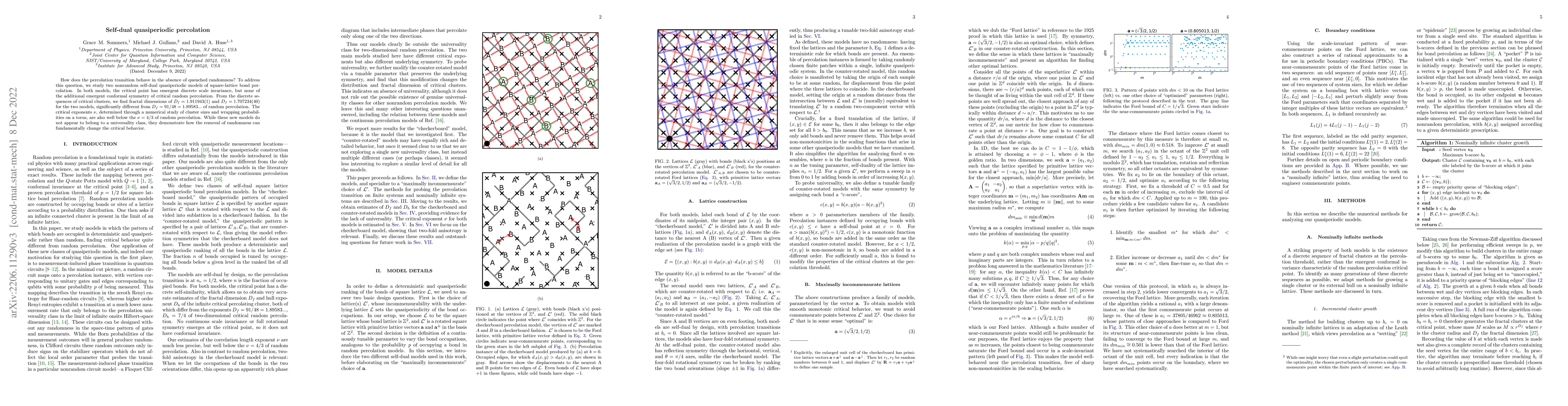 Thumbnail for Self-dual quasiperiodic percolation