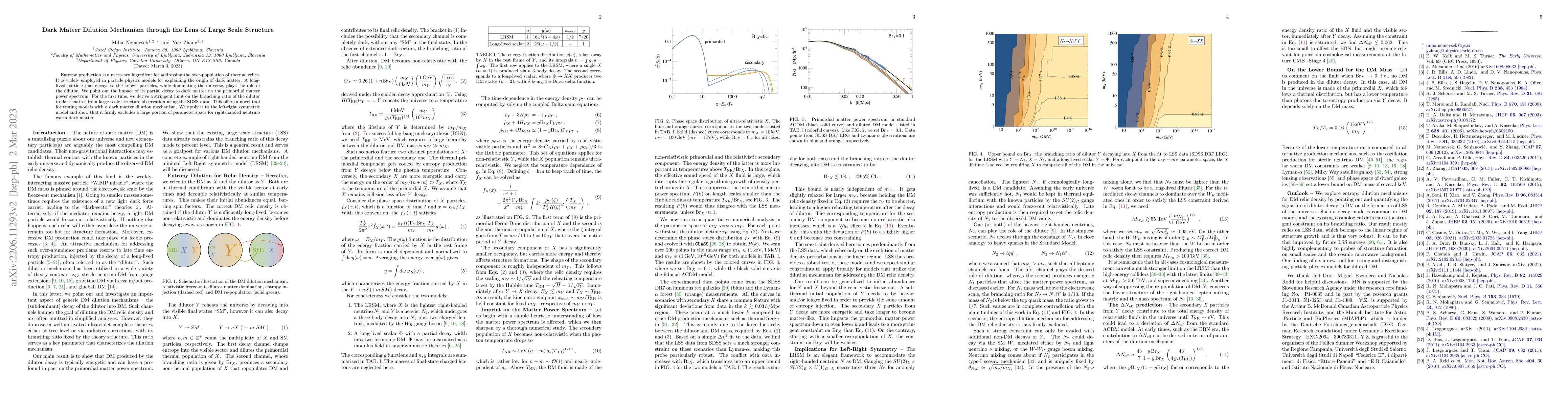 Thumbnail for Dark Matter Dilution Mechanism through the Lens of Large Scale Structure