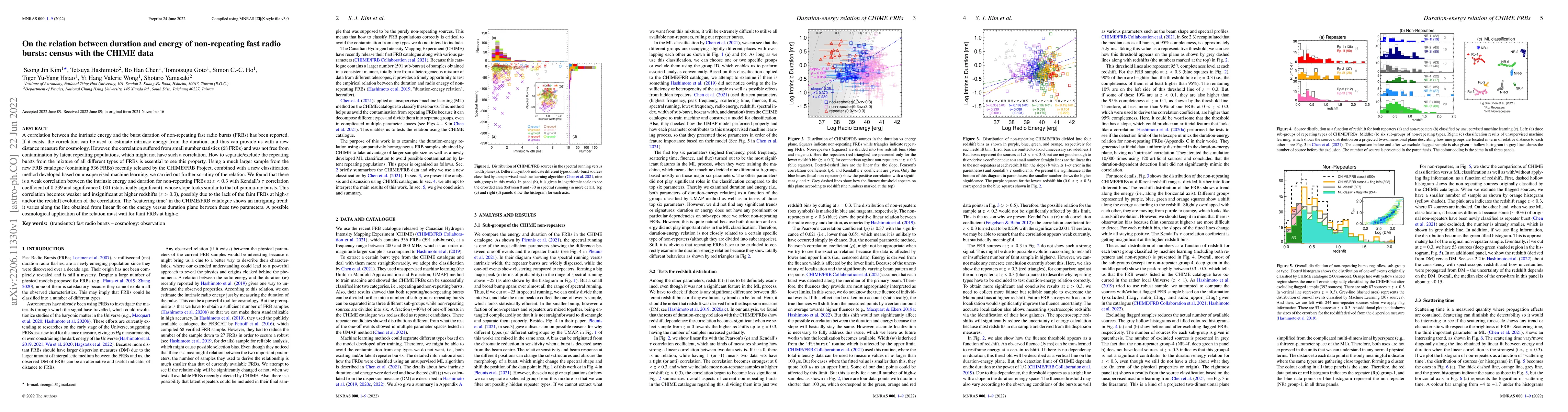 Thumbnail for On the relation between duration and energy of non-repeating fast radio
  bursts: census with the CHIME data