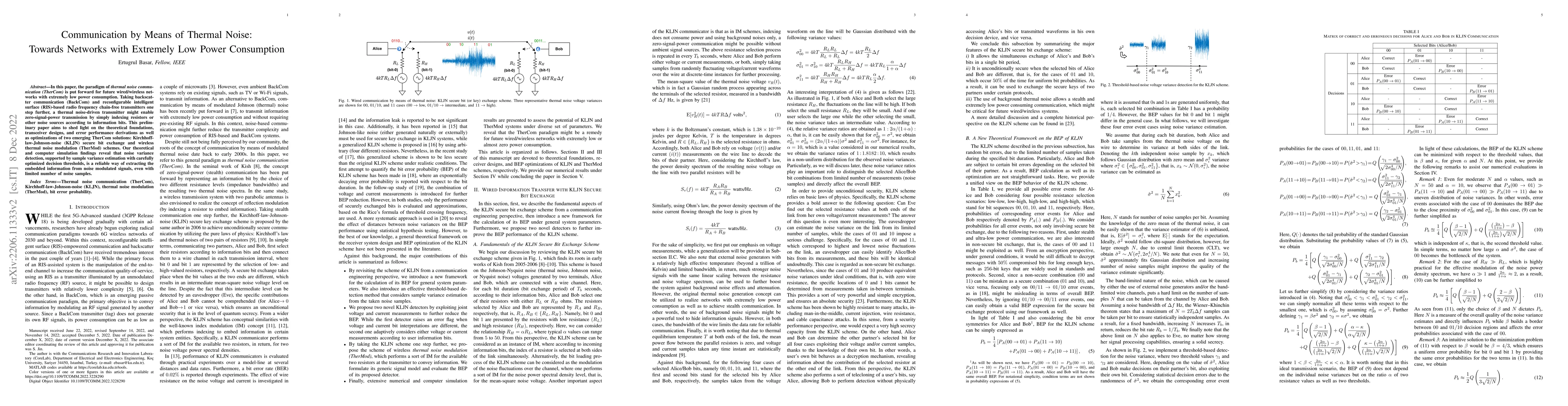 Thumbnail for Communication by Means of Thermal Noise: Towards Networks with Extremely
  Low Power Consumption